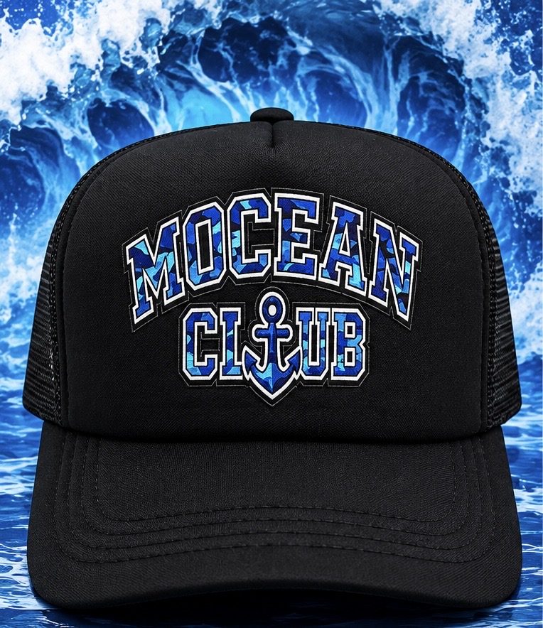 Ocean Blue Mocean Club trucker hat